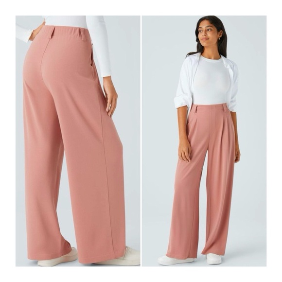 HALARA Pants - HALARA Dusty Rose Wide Leg Pants